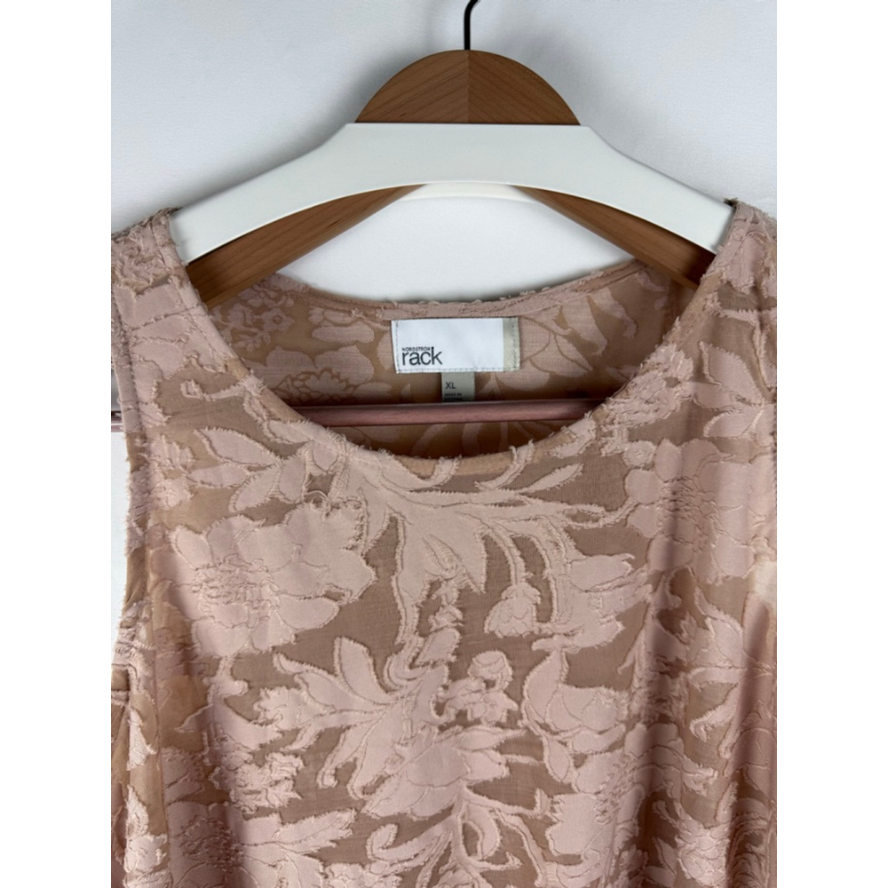 NWOT Women's Nordstrom Rack Lace Tank Top Tan XL $5 w/$25 purchase - Picture 2 of 7